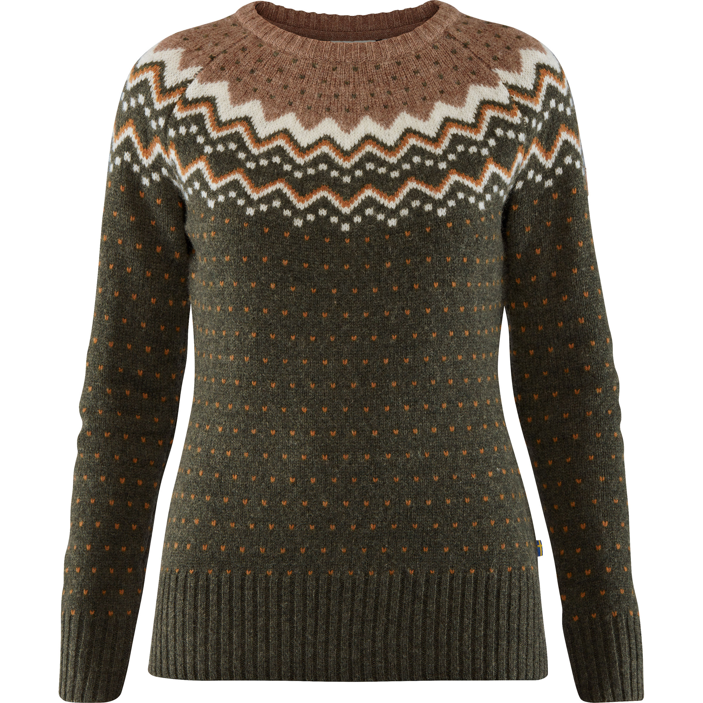Fjällräven Övik Knit Damen Pullover oliv Größe L Lifestyle Geruchsneutralisierend