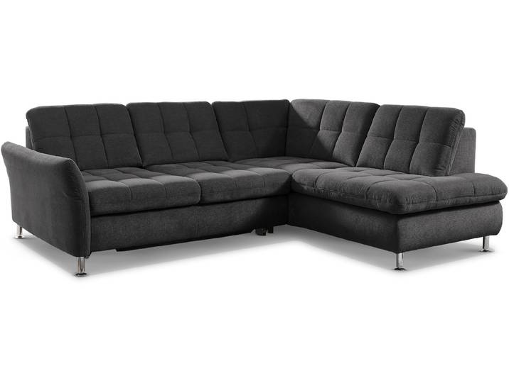 Ecksofa DIE PLANBAR MP-IN20016 L-Form mit Kaltschaum-Polsterung , schwarz, B:242cm H:87cm T:116cm, 100% Polyester, Sofas, Ecksofa, optional Kopfstützen & Schlaffunktion, mit Kaltschaum-Polsterung