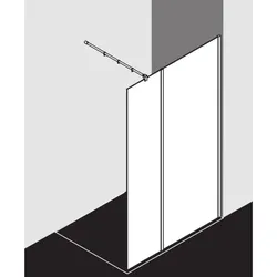 Kermi Walk-In XB Festfeld WIH XBWIH05020VPK 50x200cm, in Flucht zur Kombination mit Glasanlage