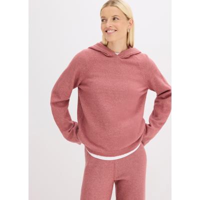 Strickpullover BONPRIX, Damen, Gr. 52/54 (XXL), softbeere, Obermaterial: 67% Polyacryl, 30% Polyester, 3% Elasthan, oversize, Pullover Strickpullover