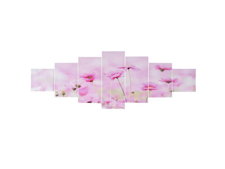 Jamb Leinwandbild Blumen 7-Tlg. Mehrfarbig, Holz, 140x50 cm, Bilder & Rahmen, Bilder, Wandbilder