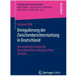 Deregulierung der Zwischenberichterstattung in Deutschland, Fachbücher von Ramona Otte