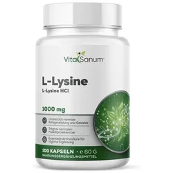 VitaSanum® L-Lysin – 1.000 mg Tagesportion (2 Kapseln)