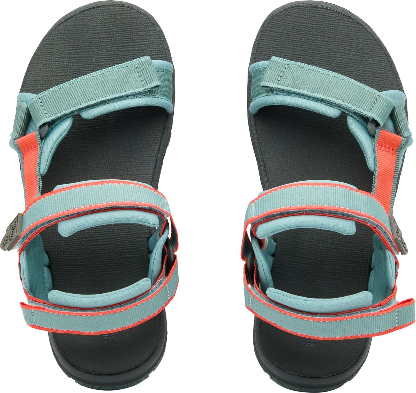 Sandale JACK WOLFSKIN "SEVEN SEAS 3 K", Kinder, Gr. 28, grün (soft jade), Synthetik, Textil, Schuhe Sandale, Outdoorsandale, Sommerschuhe soft jade 28