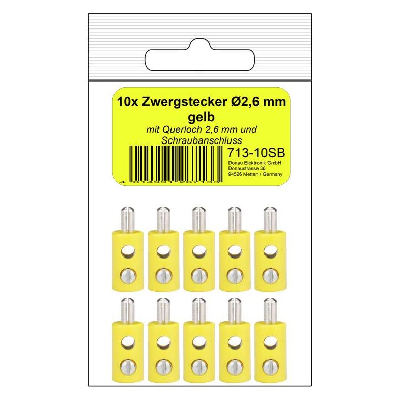 Donau 10 ZWERGSTECKER 2,6mm gelb in SB (713-SB)