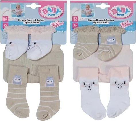 BABY born Strumpfhosen und Socken Schaf 2 Sorten, 43 cm