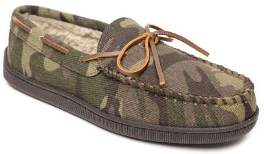 Minnetonka Pile Lined Hardsole - Mens 11 Green Slipper Medium