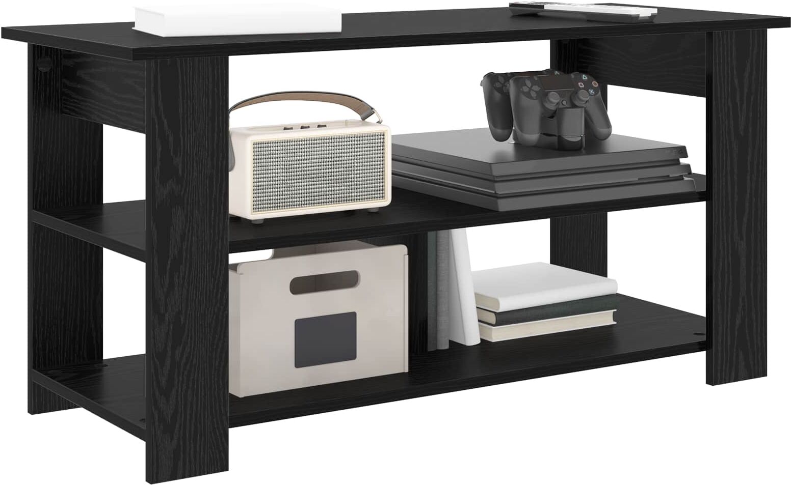 vidaXL Support de télévision Chêne noir 100 x 40 x 50 cm
