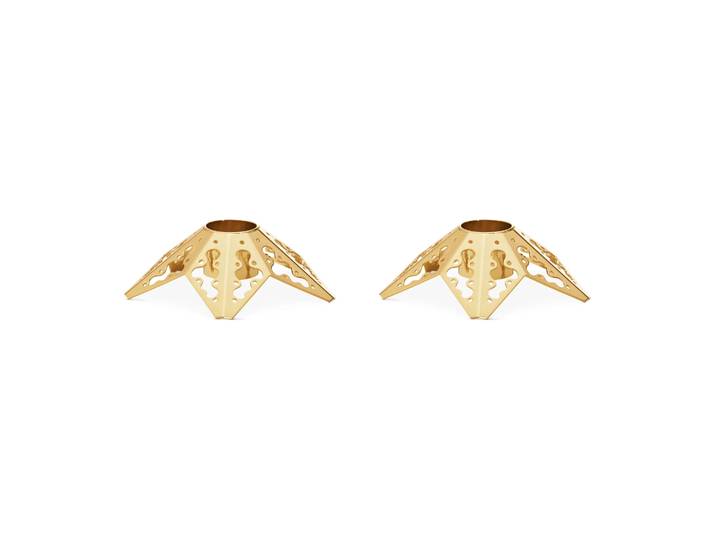 Georg Jensen Bougeoir de l année 2022 2 pièces Plaqué or'