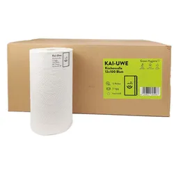Green Hygiene® Kai-Uwe Küchenrollen: 100% Recycling, 100% Plastikfrei – 12 Rolle...