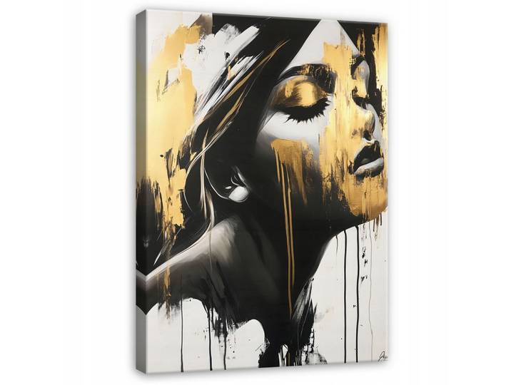 WANDBILDER Modern Abstrakt Frau Leinwand Bilder 120x80