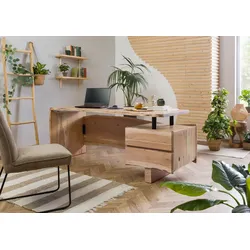 Schreibtisch Akazie 210x70x76 natur lackiert PURE ACACIA #152