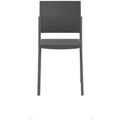 Stones Venus Stuhl aus dunkelgrauem Polypropylen, modernes und minimalistisches Design, stapelbar, robuste Konstruktion für den Innenbereich - Om/405/GS