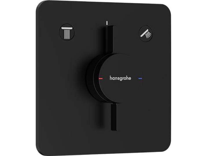 hansgrohe DuoTurn Q - Douchekraan inbouw für 2 functies, Douchemengkraan, voor iBox universal 2, mat zwart