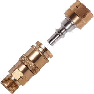 Rothenberger-Industrial Gasschlauch-Verbinder 1500004736, gerade, Gewinde links innen & außen 3/8 Zoll, Schnellkupplung