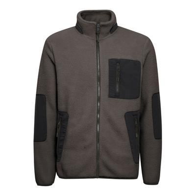 Kapuzensweatjacke BLEND "Kapuzensweatjacke BHLauke", Herren, Gr. XL, grau (iron gate), Obermaterial: 100% Polyester PES., Sweatjacken