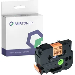 Kompatibel für Brother P-Touch P 750 Series (TZE-B51) Schriftband 24mm/8m Schwarz auf Orange