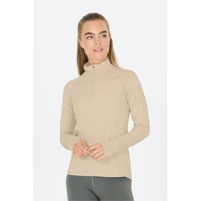 Funktionsshirt ENDURANCE "Canna", Herren, Gr. 42, beige, 80% Polyester, 20% Elasthan, unifarben, normal, hoch geschlossener Ausschnitt, Shirts Funktionsshirt, mit cleveren Daumenöffnungen