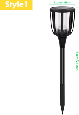 Uplift Curations Solar Flame Torch Lights Outdoor Waterproof Solar Garden And Pathway Flickering Lawn Lights style 1 1pc