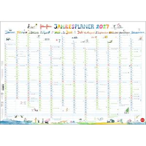 Heye Plakatkalender 1584, Helme Heine Posterplaner, Jahr 2027, Jahresplaner, 12 Monate, 68 x 48cm (A2)