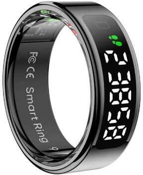 Uplifted Finds COLMI R12 Smart Ring With Display Touch Wireless Charging Health Tracker 11 black