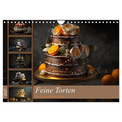 Feine Torten (Wandkalender 2027 DIN A4 quer), CALVENDO Monatskalender