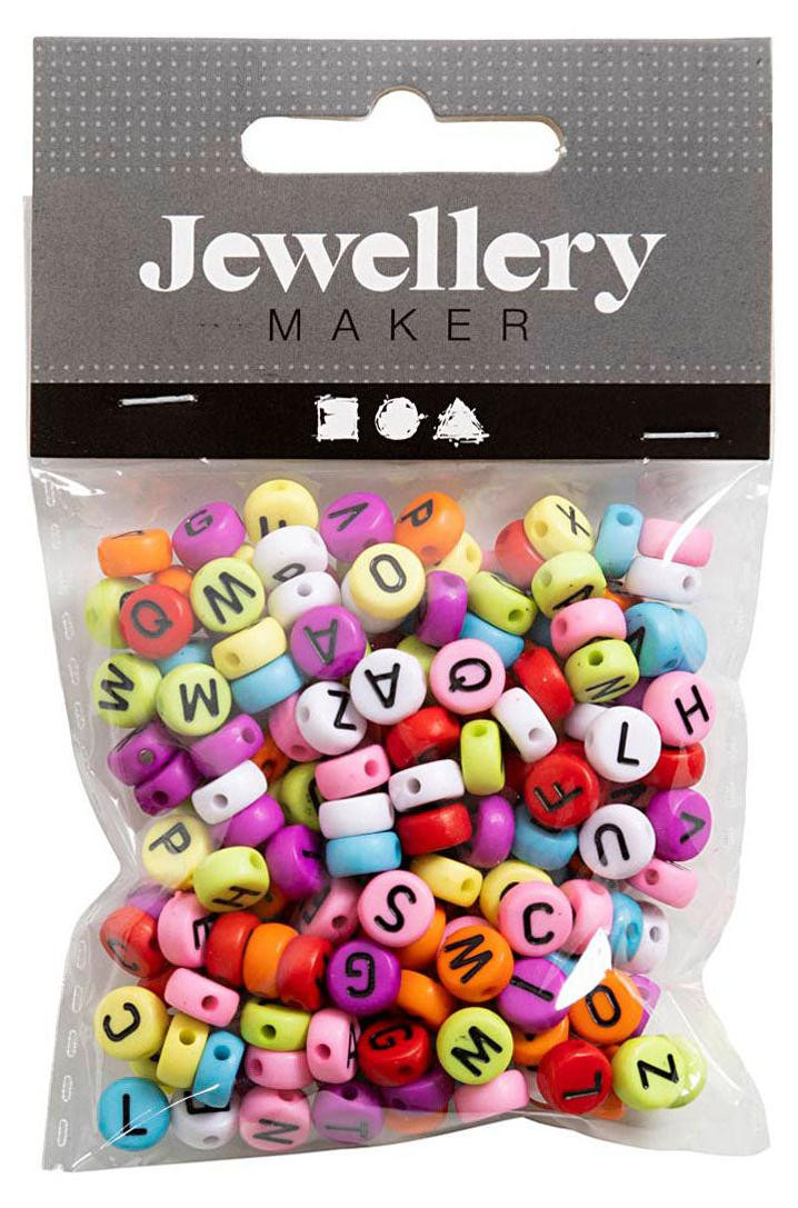 Creativ Company CC ronde letterparels 7 mm meerkleurig