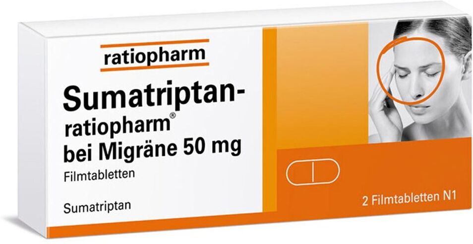 Sumatriptan-ratiopharm bei Migräne 50 mg Filmtabletten