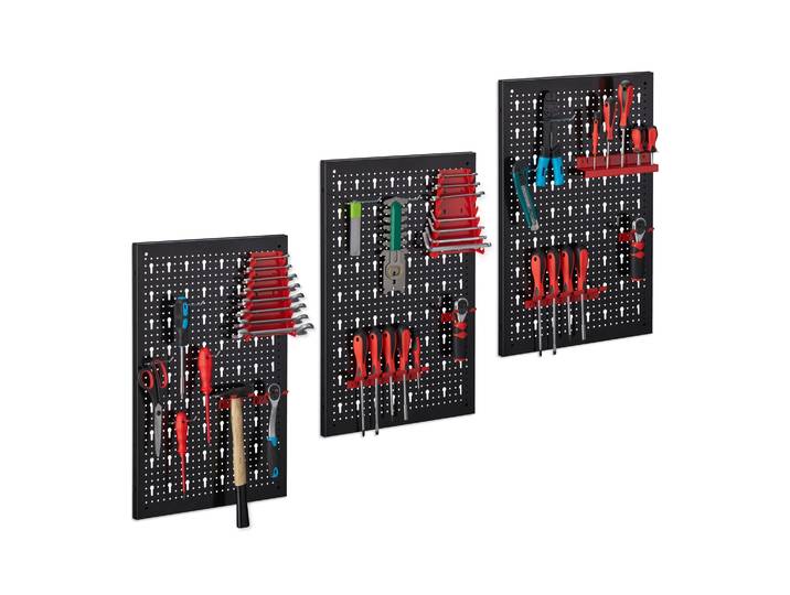 Werkzeugwand 25-teilig Rot-Schwarz-Silber