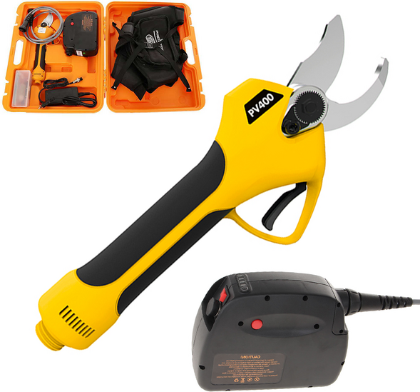 Sécateur electrique avec batterie Volpi PV400 - Batterie incluse - 43.2V 4.4Ah - Diamètre de coupe 35 mm