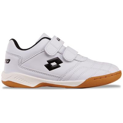 Hallenschuh LOTTO, Mädchen, Gr. 28, schwarz-weiß (weiß, schwarz), Synthetik, mehrfarbig, Schuhe Hallenschuh, - mit nicht-färbender Sohle