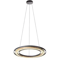 Pendelleuchte Hängelampe Bambus Esszimmerleuchte schwarz Wohnzimmerlampe LED