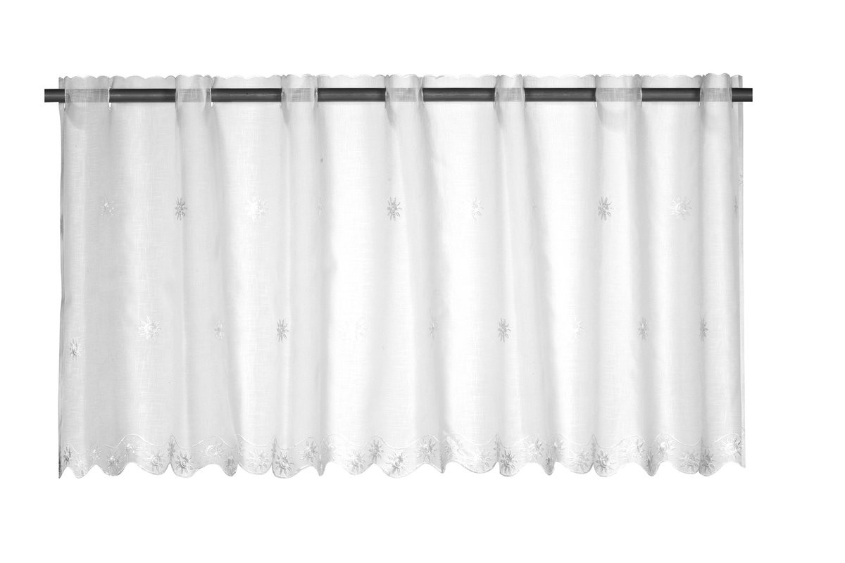 Elbersdrucke Bistro Gordijn Sun Valley Wit Transparant 48 x 150 cm