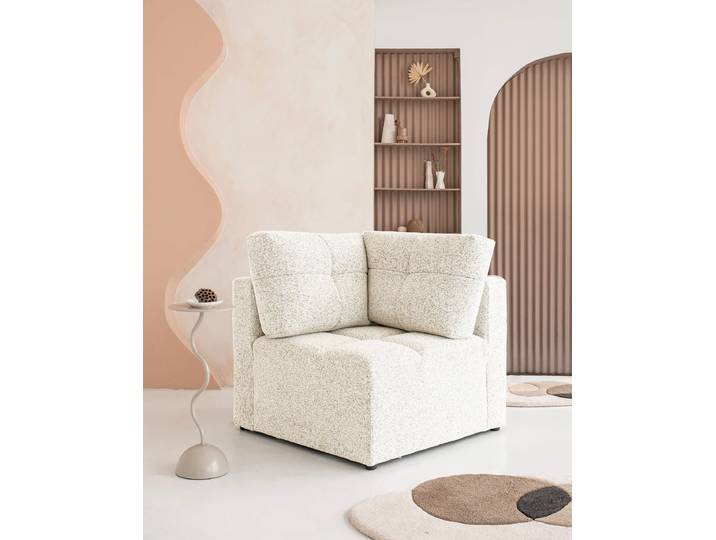 MIUFORM Lulu Canapé modulable 1 place - 91 x 91 cm - Beige - Canapé Canapé-lit Canapé modulable