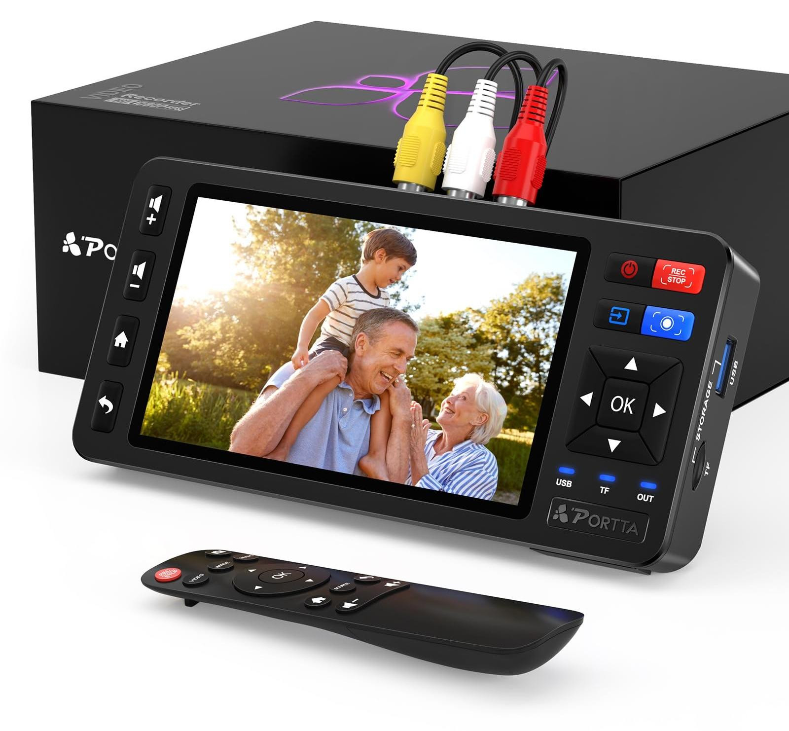 Selius VHS naar Digital Converter met 5 inch HD Scherm en Video Capture Recorder