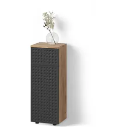 MIDISCHRANK Ronco Anthrazit gepunktet 30 x 81 cm mit 1 Schublade, 2 Fächer, Badezimmer