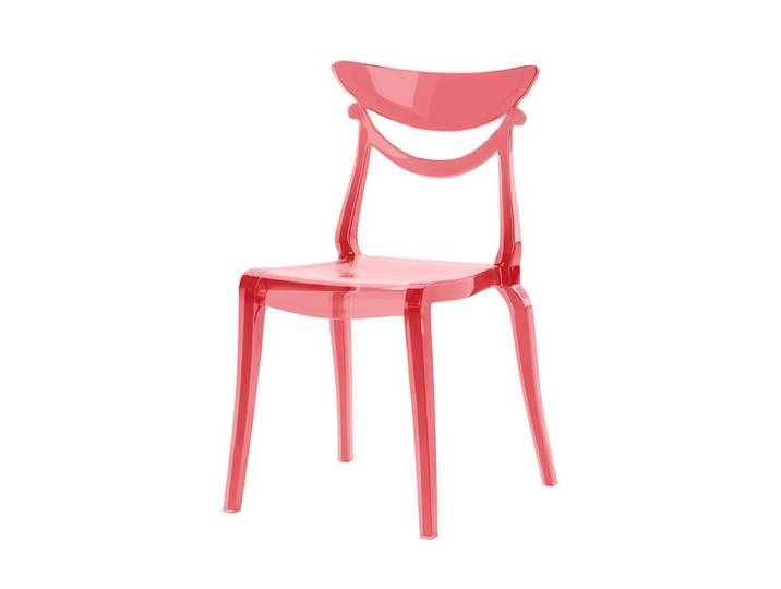 ALMA DESIGN set de 4 chaises MARLENE (Rouge - Polycarbonate)