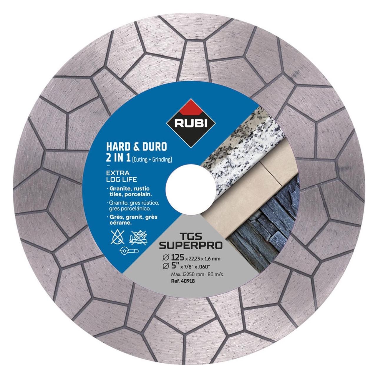 Rubi Tarcza Diamentowa Tgs 125 Superpro Do Cięcia I Szlifowania 2w1 (40918)