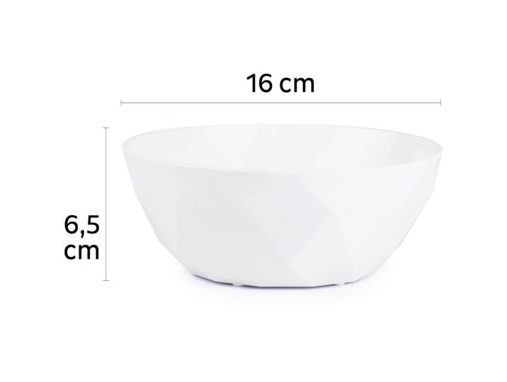 Schüssel-Set silwy Weiss Kunststoff D 16 cm 2 Stk - Schüssel-Set