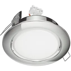 ledscom.de ED Einbaustrahler Zobe II flach GX53 chrom rund weiß 3-Stufen Dimmen ohne Dimmer 107mm Ø Lochkreis 90mm Ø