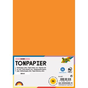 Folia Tonpapier 6317, A3, ocker, 130g/m², 50 Blatt