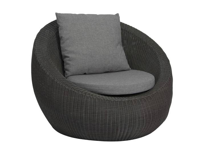 Stern ANNY Lounge Sessel Geflecht basaltgrau mit Sitz- und