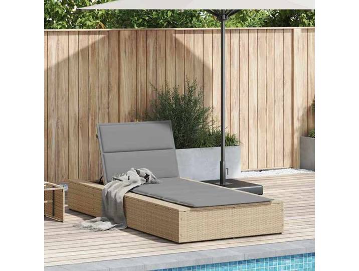 MGH - NEUF Transat avec coussin flottant - beige résine tressée CC715