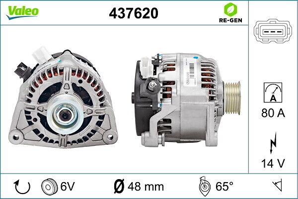Valeo Generator Remanufactured Premium 437620 Für Ford