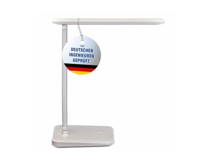 MAUL LED Schreibtischlampe MAULsally weiß kabellos Touchsteuerung faltbar
