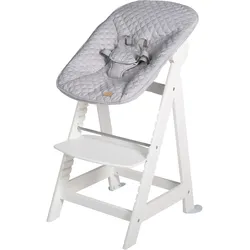 Treppenhochstuhl 'Born Up', Set 2in1, 'roba Style grau', Hochstuhl mit Liegefunktion, ab Geburt