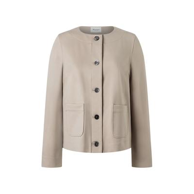 Strickjacke MAERZ MUENCHEN "Maerz Muenchen 179100 Strickjacke Damen Bekleidung", Damen, Gr. 42, beige, 62% Viskose, 33% Polyamid, 5% Spandex, Strickjacken Strickjacke