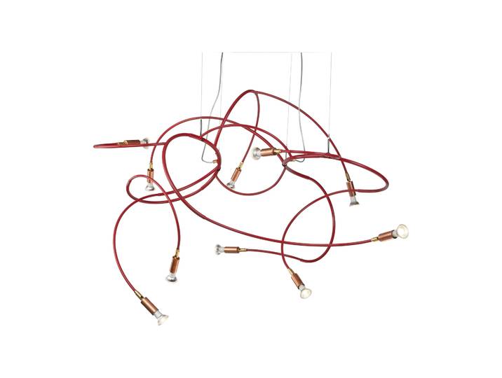 Örsjö Belysning Andromeda Deckenleuchte 108 cm Roter Stahl
