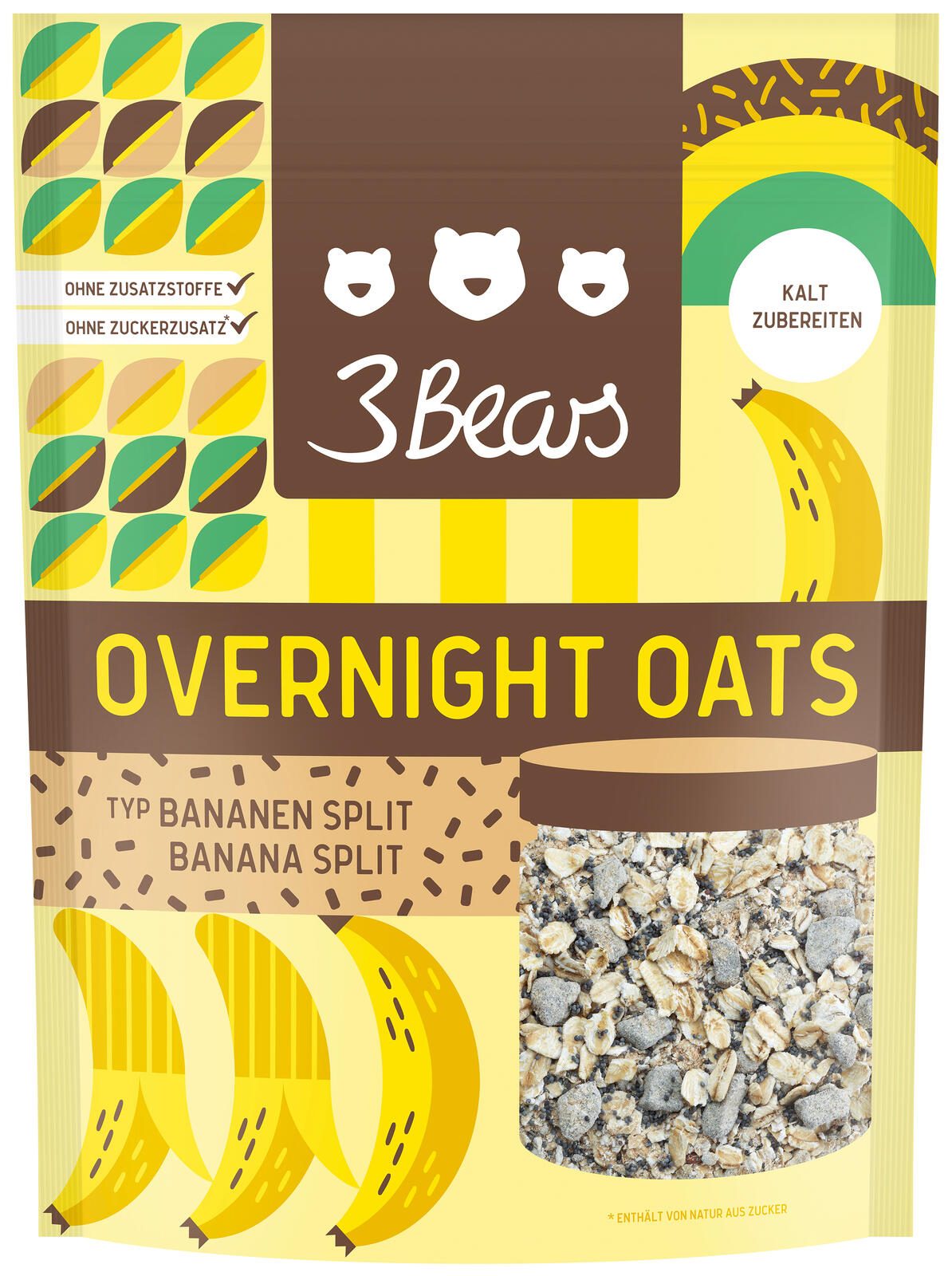 3Bears Overnight Oats - Bananen Split 400,0 g 7000711