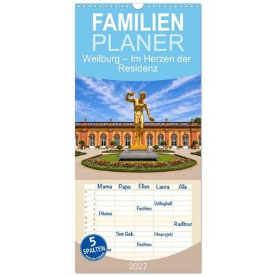 Familienplaner 2027 - Weilburg – Im Herzen der Residenz mit 5 Spalten (Wandkalender, 21 x 45 cm) CALVENDO